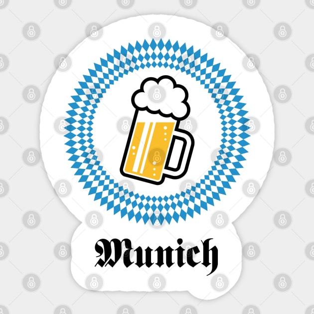 Munich 1 Beer (Bavaria Germany) Sticker by MrFaulbaum